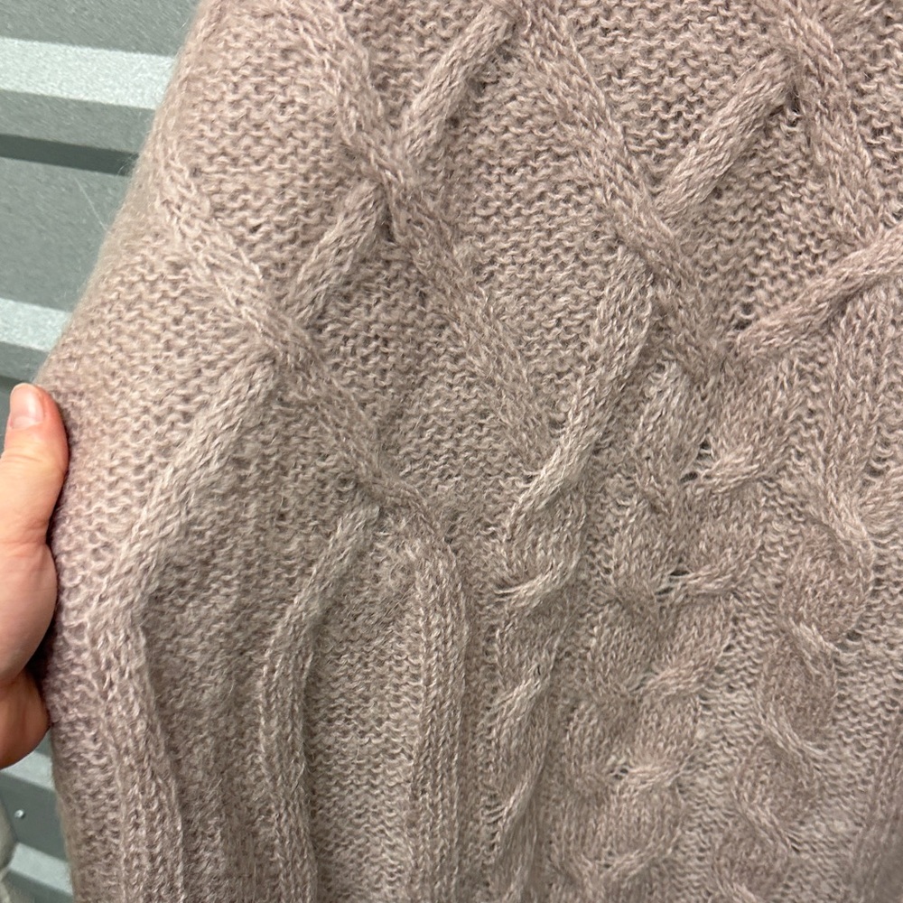 ZARA Cozy Cable Knit Turtleneck Sweater Sz‎ Small Chunky Winter Fisherman Heavy - Picture 4 of 8